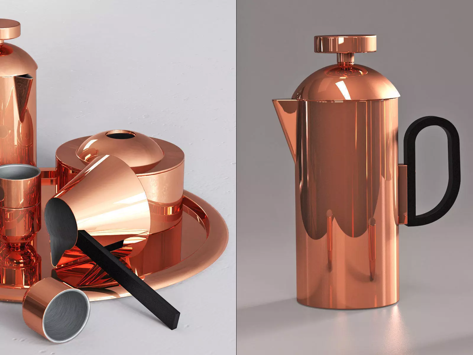 Brew Collection copper tea set 3D model_4