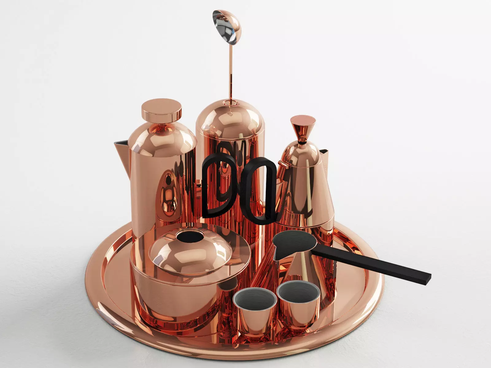 Brew Collection copper tea set 3D model_2