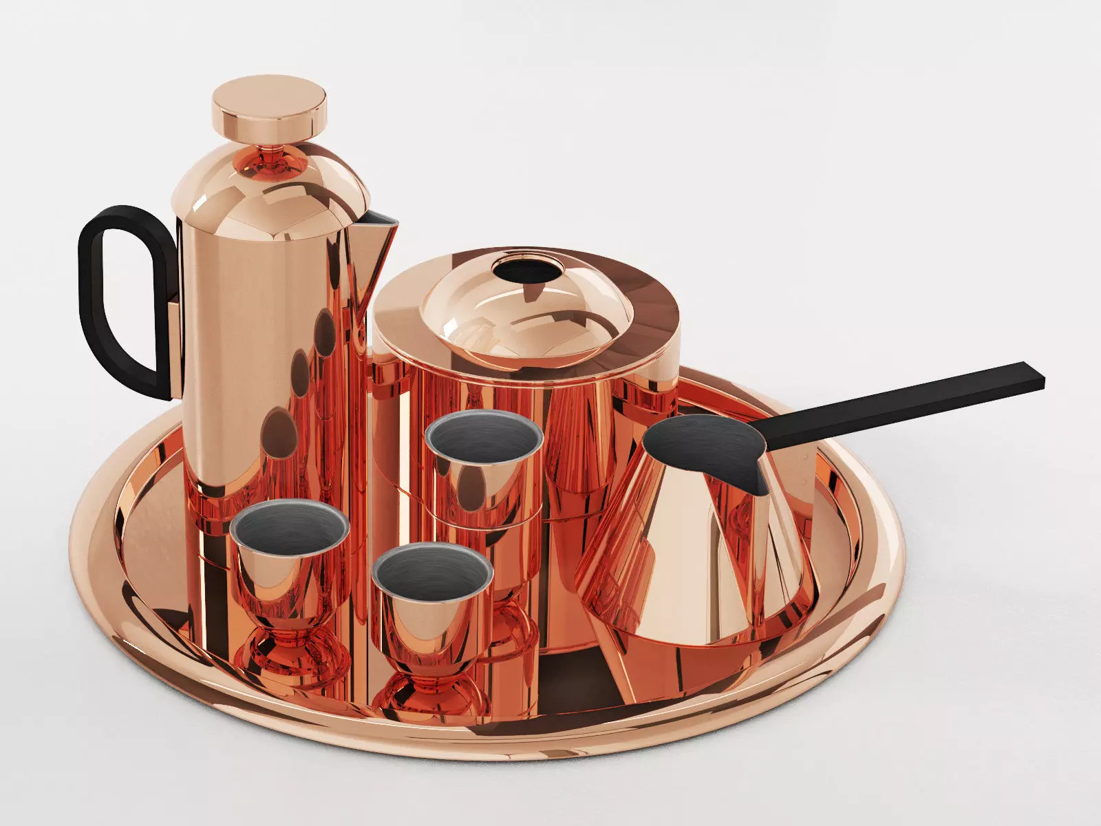 Brew Collection copper tea set 3D model_1
