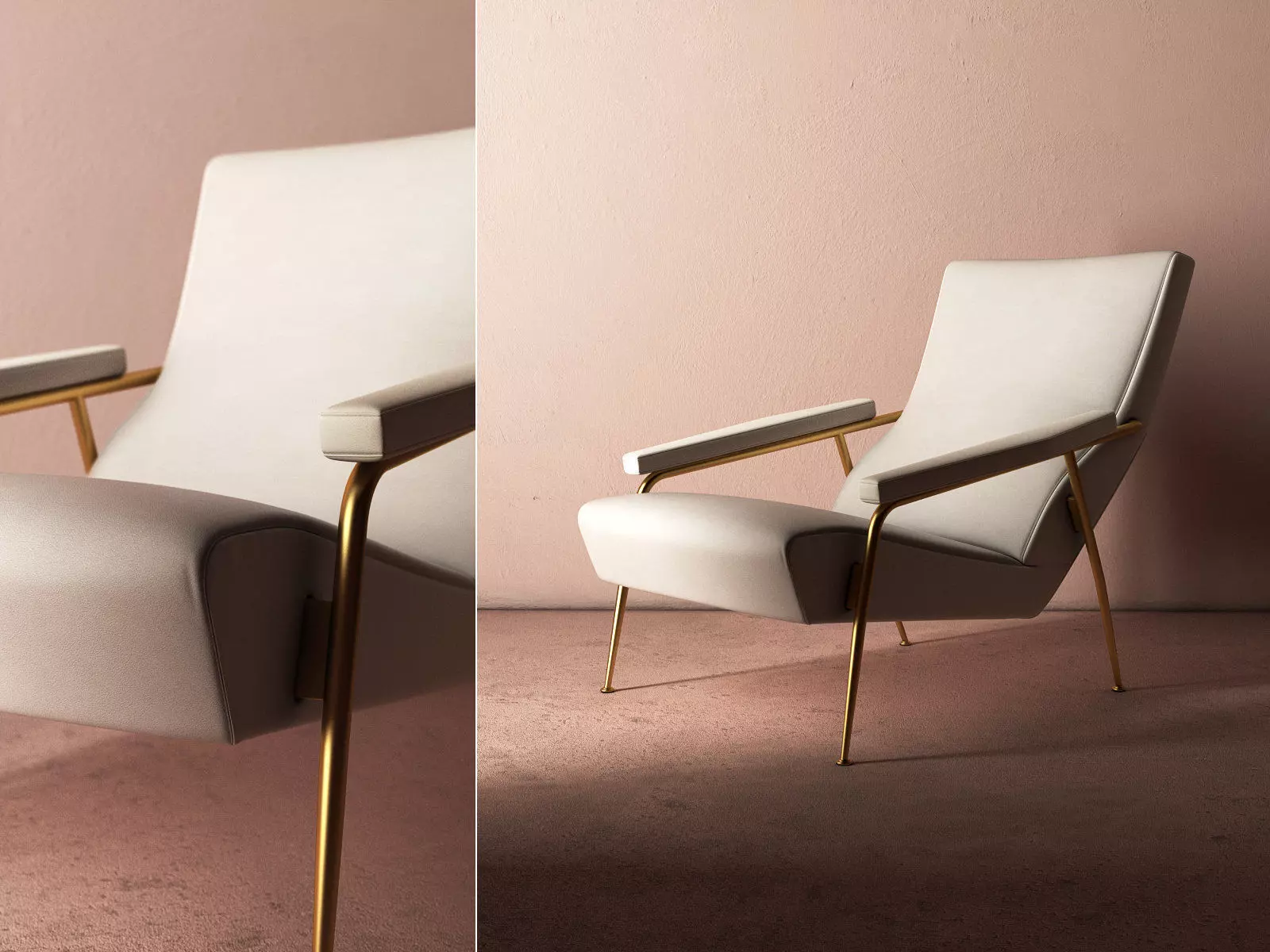 D153 pair of lounge chairs 3D model_4