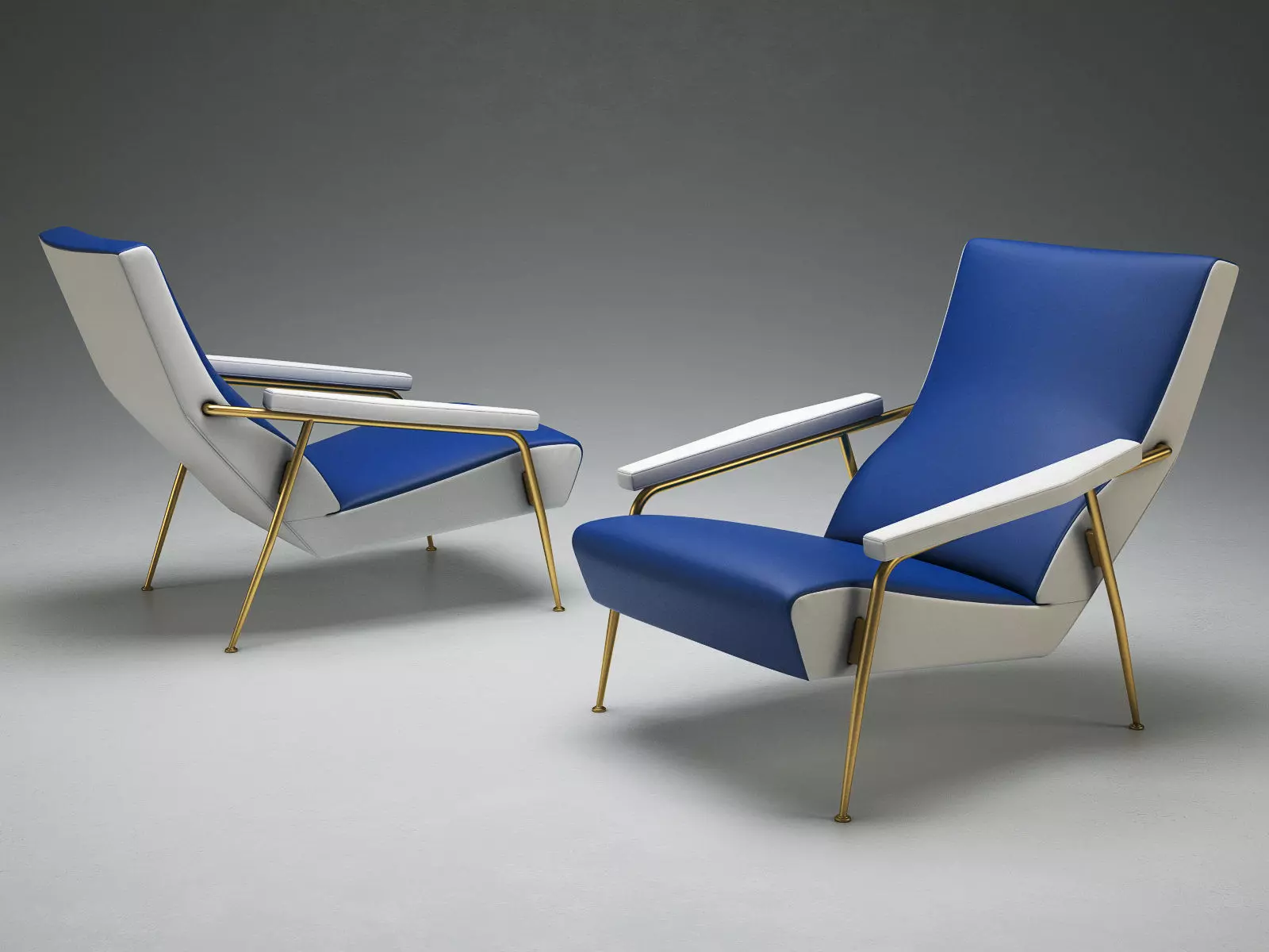 D153 pair of lounge chairs 3D model_0