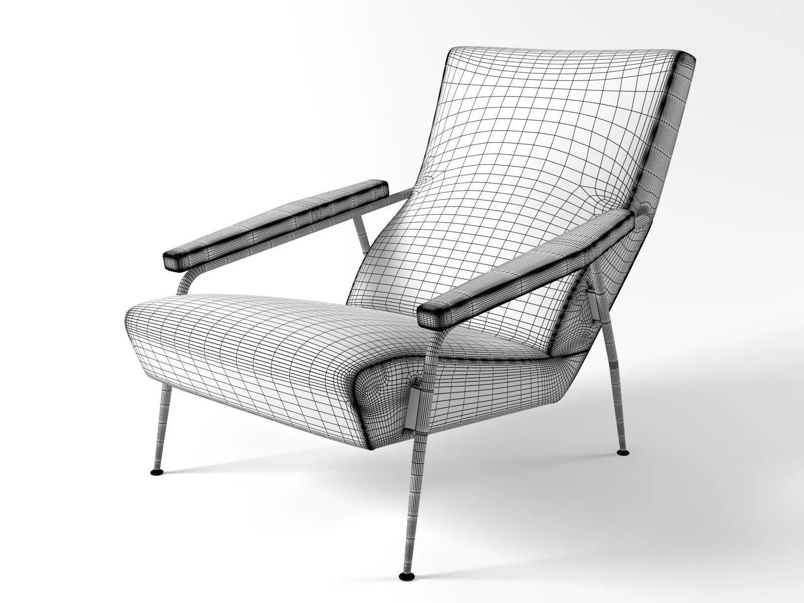 D153 pair of lounge chairs 3D model_5