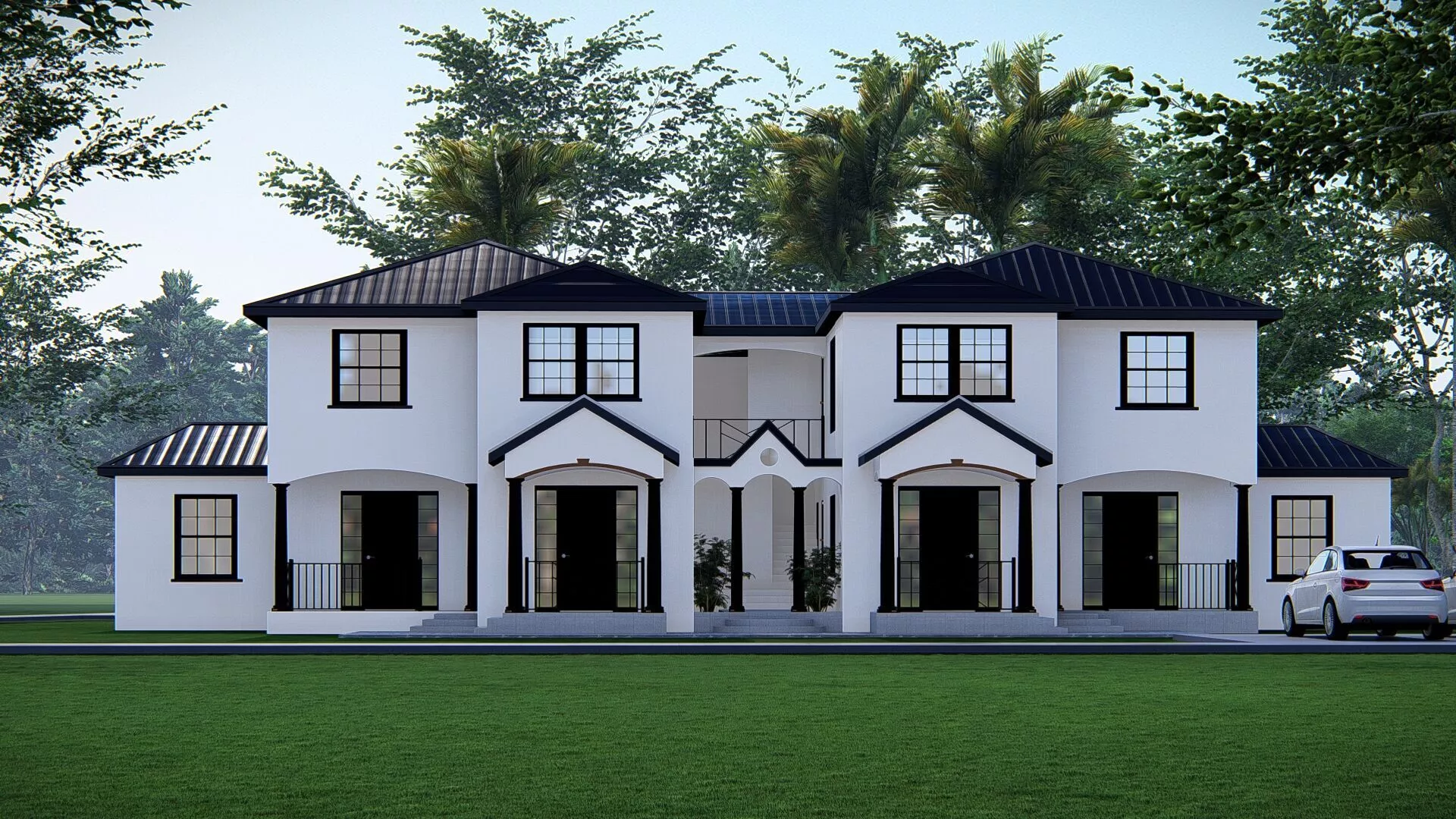 Modern Luxury Duplex House Two Story Contemporary Family Home 3D model