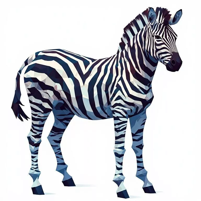 Low Poly Zebra 3D Model - Geometric Wildlife Animal Asset 3D print model