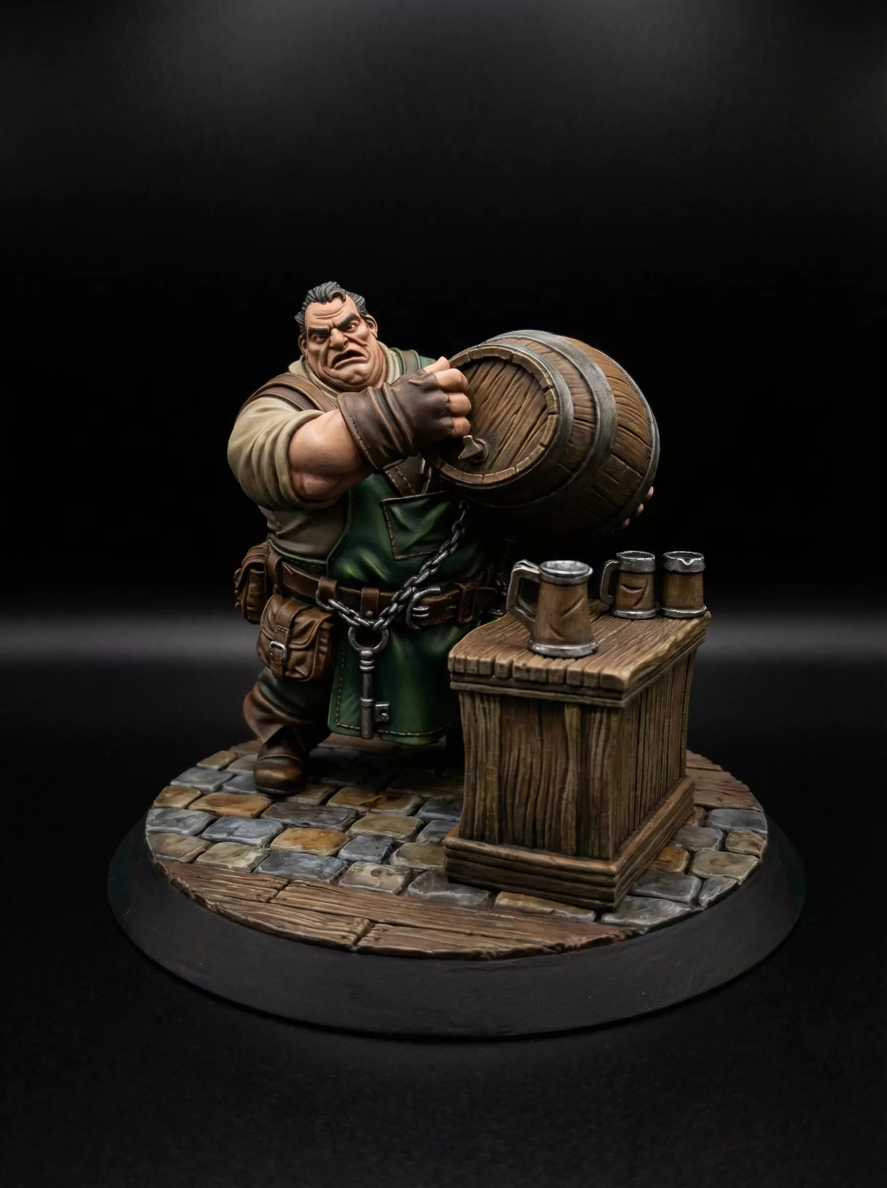 FREE NPC Barkeep Fantasy Miniatures 32mm STL for TTRPG Free 3D print model
