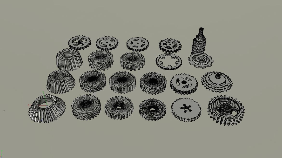 gear gears 3D model_3