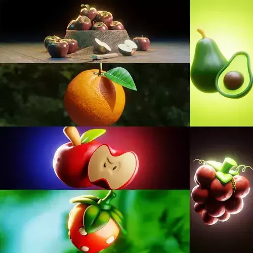 Ultimate Fruit Collection - 6 Premium 3D Models 3D Model Pack