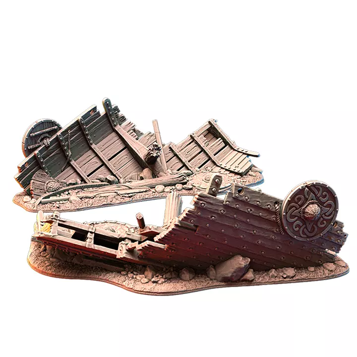 Drakkar Wreck Set IV - Printable Resin Model 3D print model