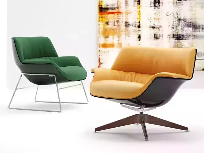 Coach modern lounge chair 3D model