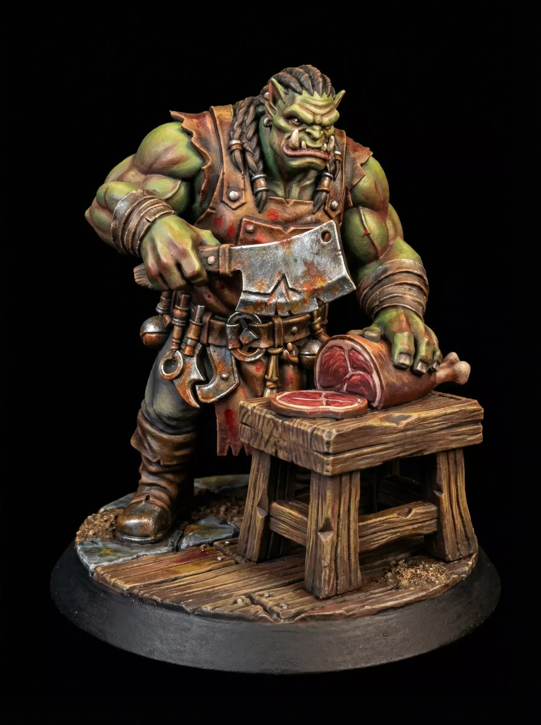 FREE NPC Orc Cook Fantasy Miniatures 32mm STL for TTRPG Free 3D print model