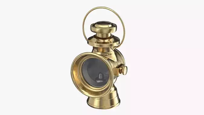 Vintage Lighting Device Brass 3D model 2