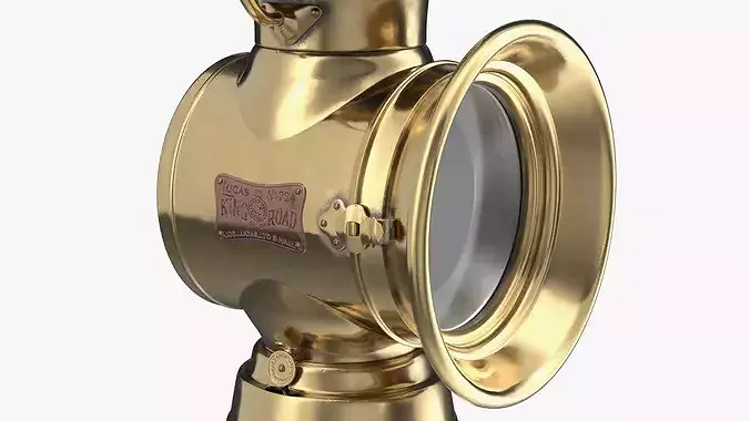 Vintage Lighting Device Brass 3D model 6