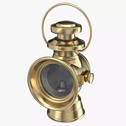 Vintage Lighting Device Brass 3D model 7