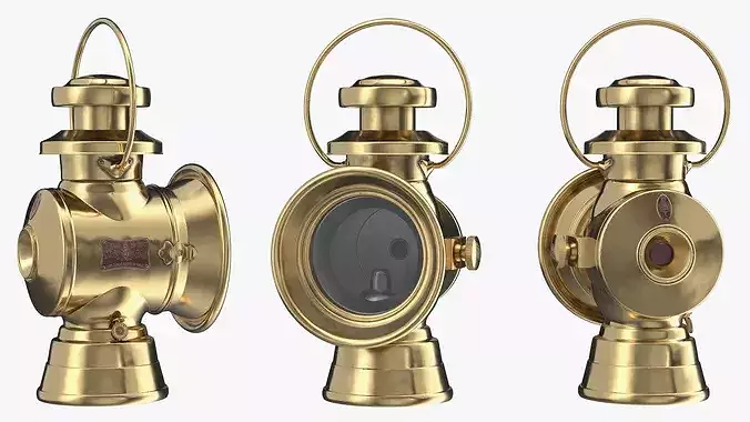 Vintage Lighting Device Brass 3D model