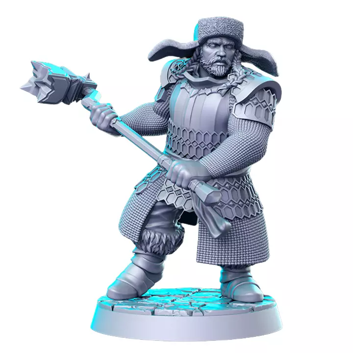 Dwarf Earmuffs VIII - RPG Tabletop Figure 3D print model