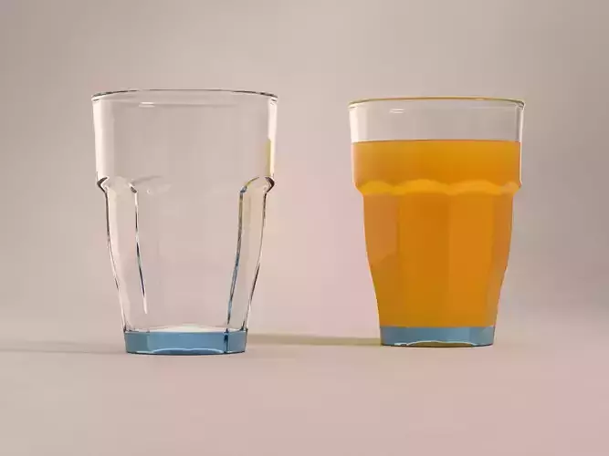 DESIGN-Glass Ennea with Orange Juice V2