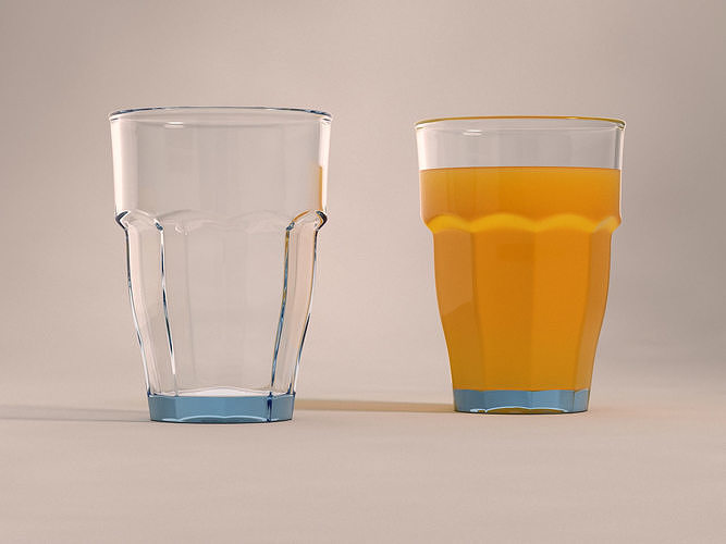 DESIGN-Glass Ennea with Orange Juice V2 3D model