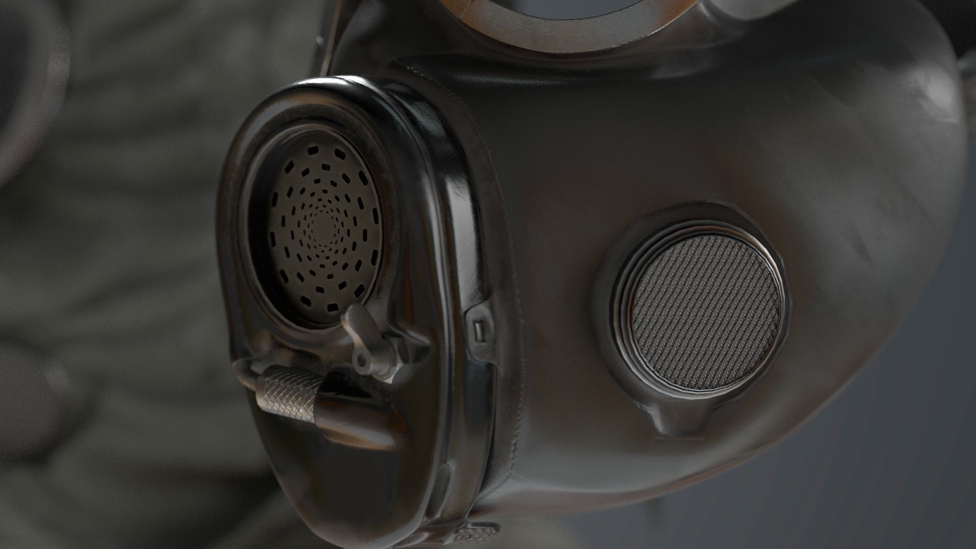 HAZMAT SUIT Gas Mask m17a1 3D model_7