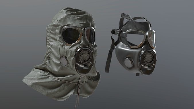 HAZMAT SUIT Gas Mask m17a1 3D model