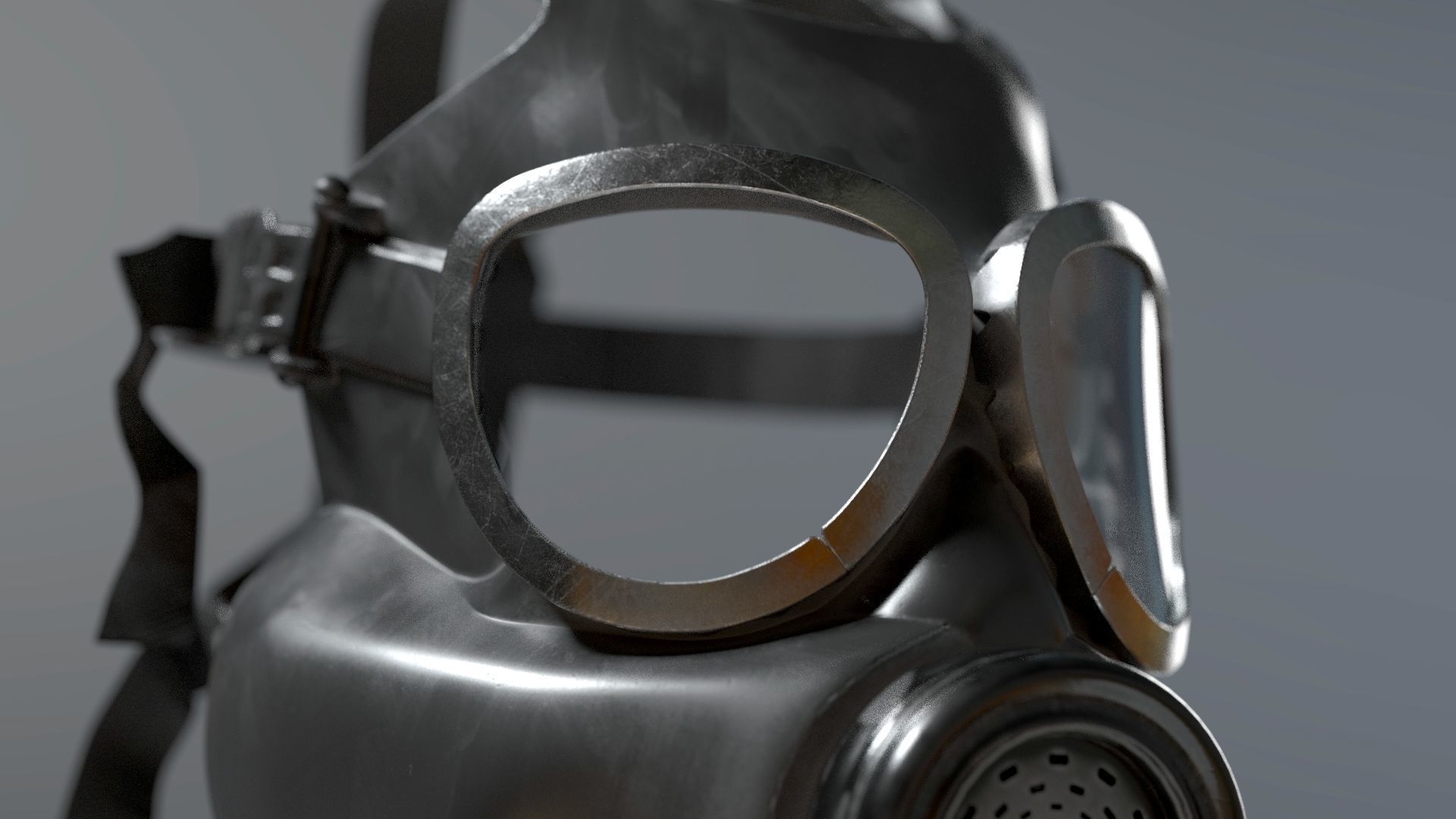 HAZMAT SUIT Gas Mask m17a1 3D model_8