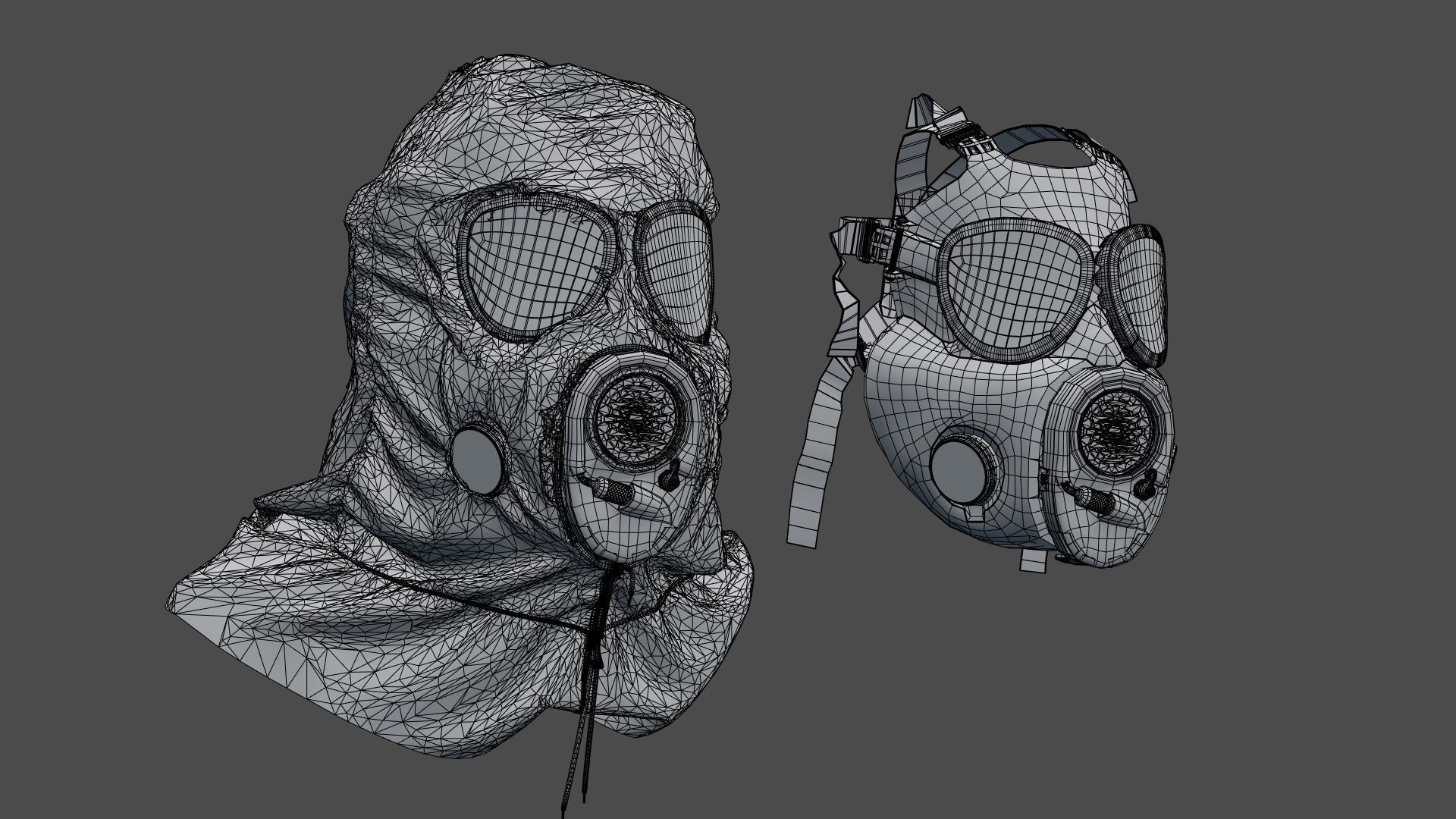 HAZMAT SUIT Gas Mask m17a1 3D model_20