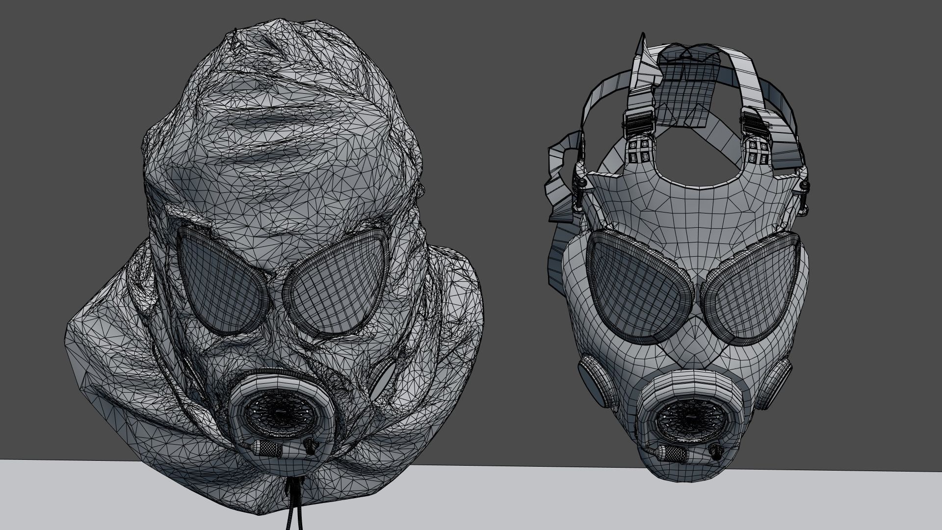 HAZMAT SUIT Gas Mask m17a1 3D model_29