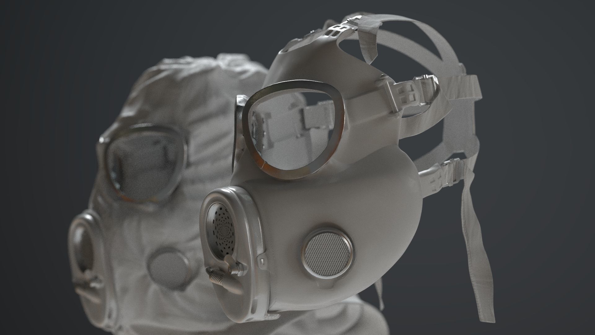 HAZMAT SUIT Gas Mask m17a1 3D model_16