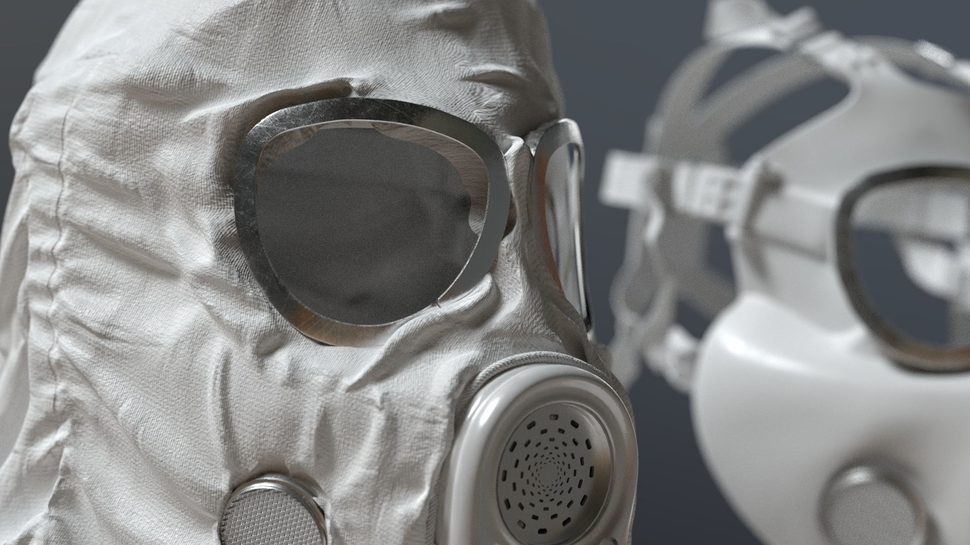 HAZMAT SUIT Gas Mask m17a1 3D model_12