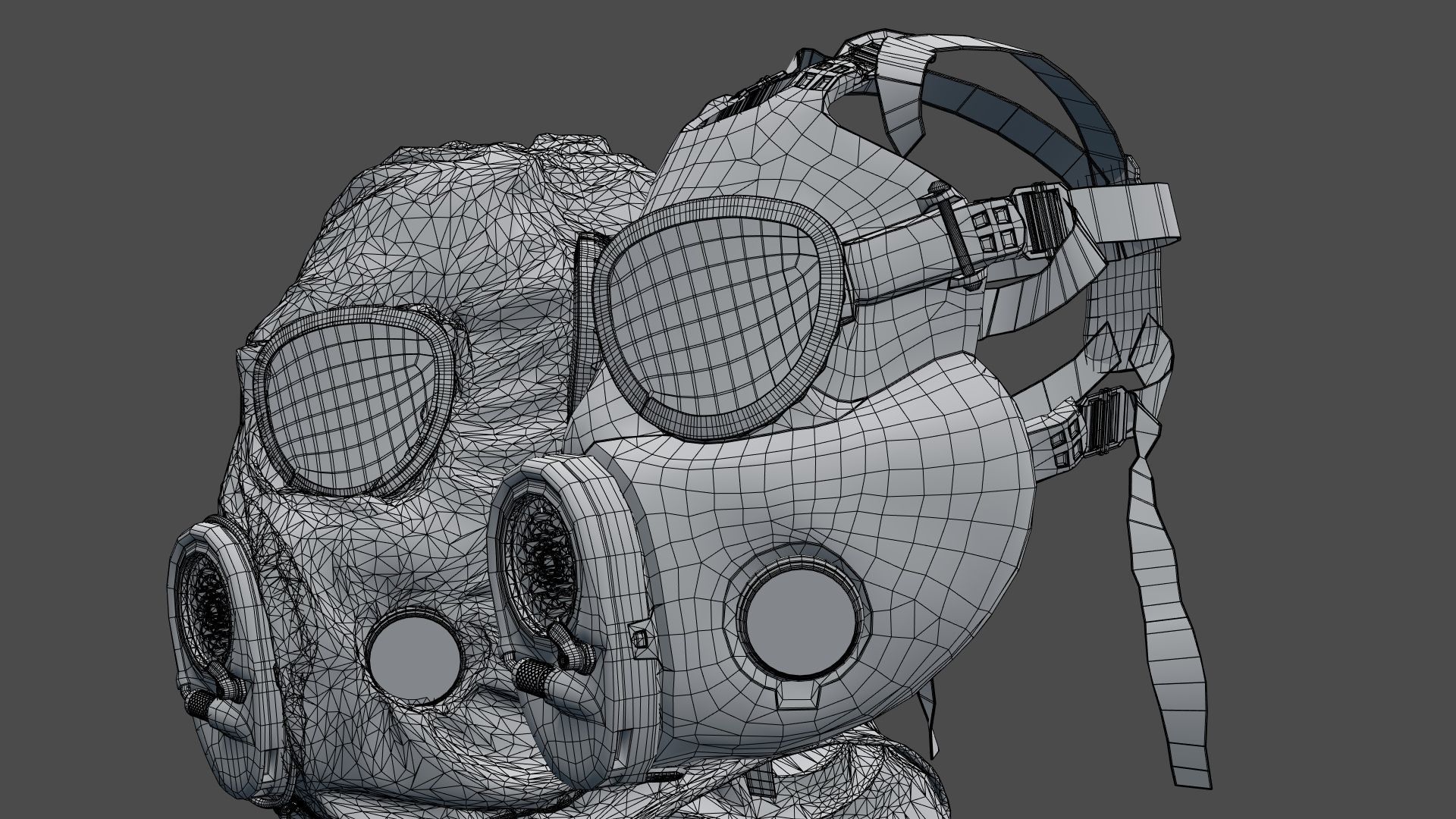 HAZMAT SUIT Gas Mask m17a1 3D model_26