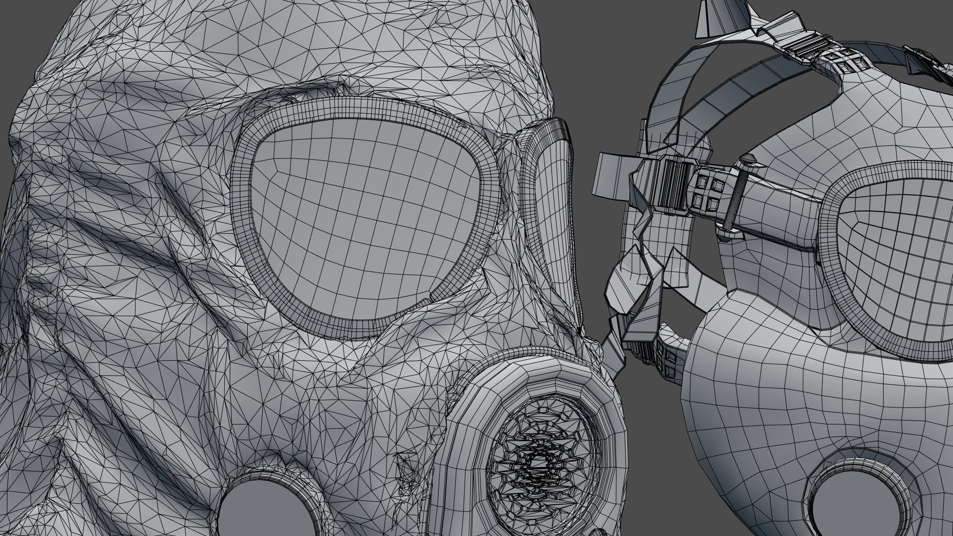 HAZMAT SUIT Gas Mask m17a1 3D model_22