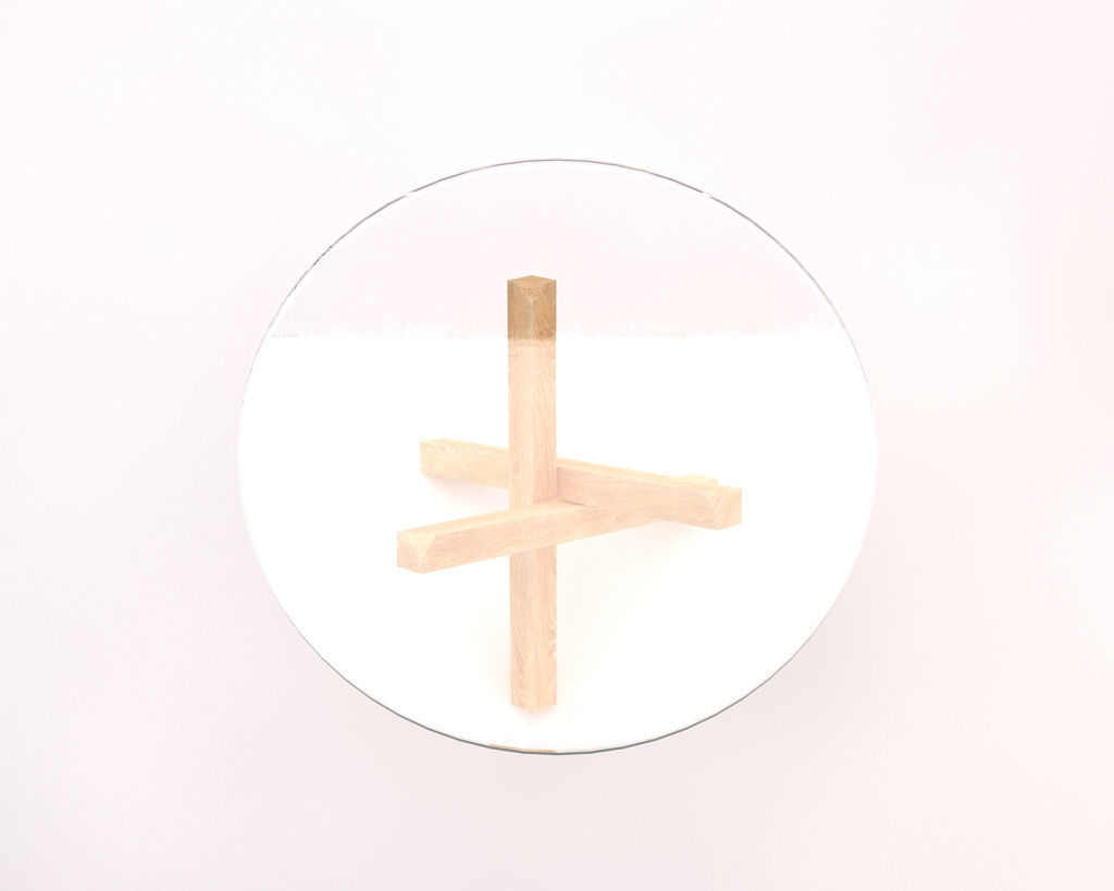 LOUNGE TABLE---Glass tray and crossed tripod  3D model_19