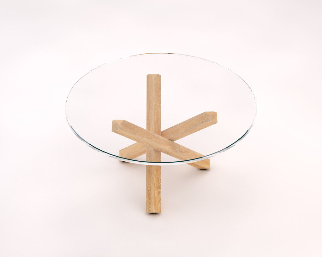 LOUNGE TABLE---Glass tray and crossed tripod  3D model_11