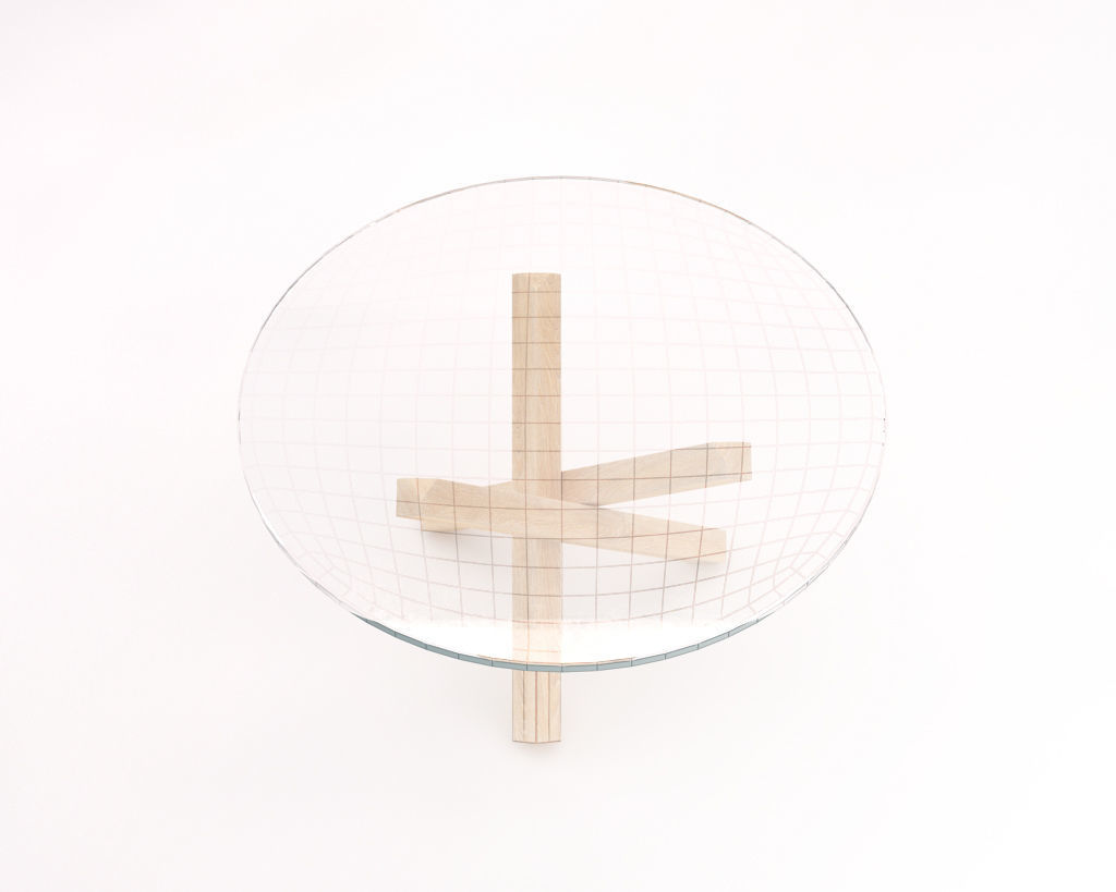 LOUNGE TABLE---Glass tray and crossed tripod  3D model_13