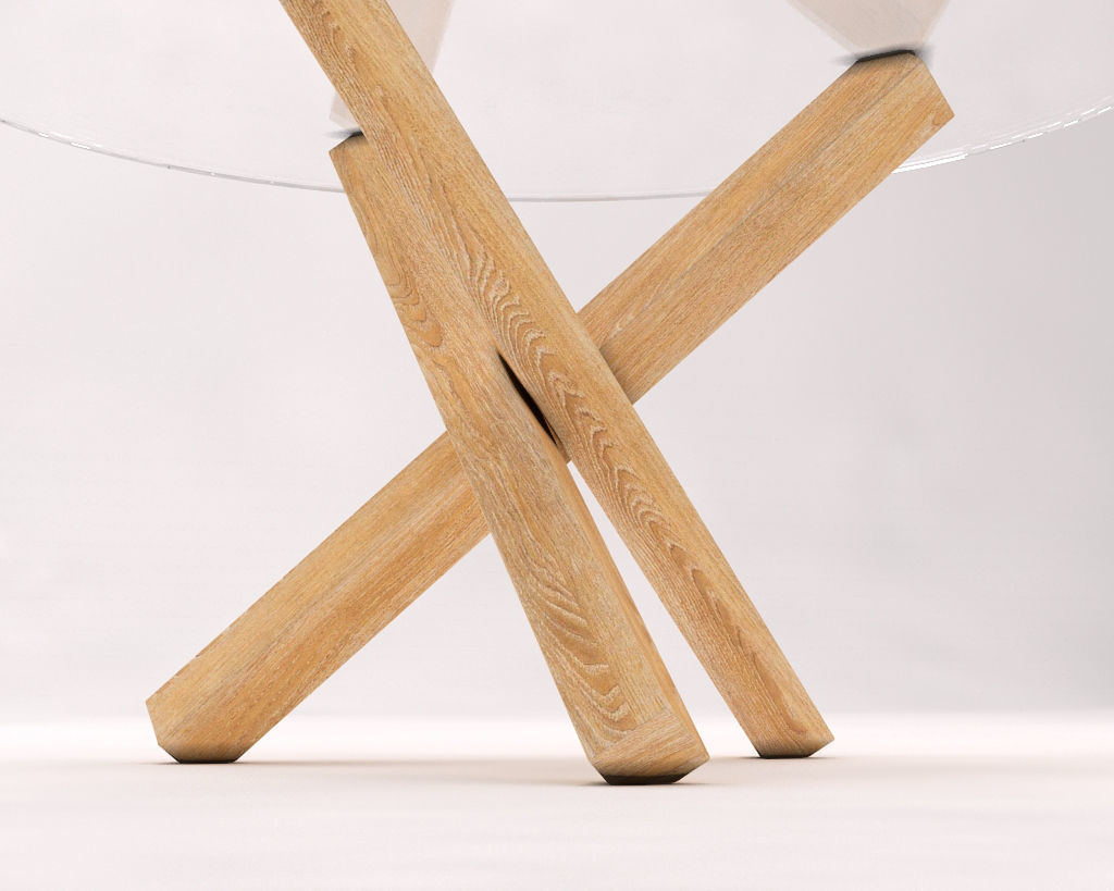 LOUNGE TABLE---Glass tray and crossed tripod  3D model_18