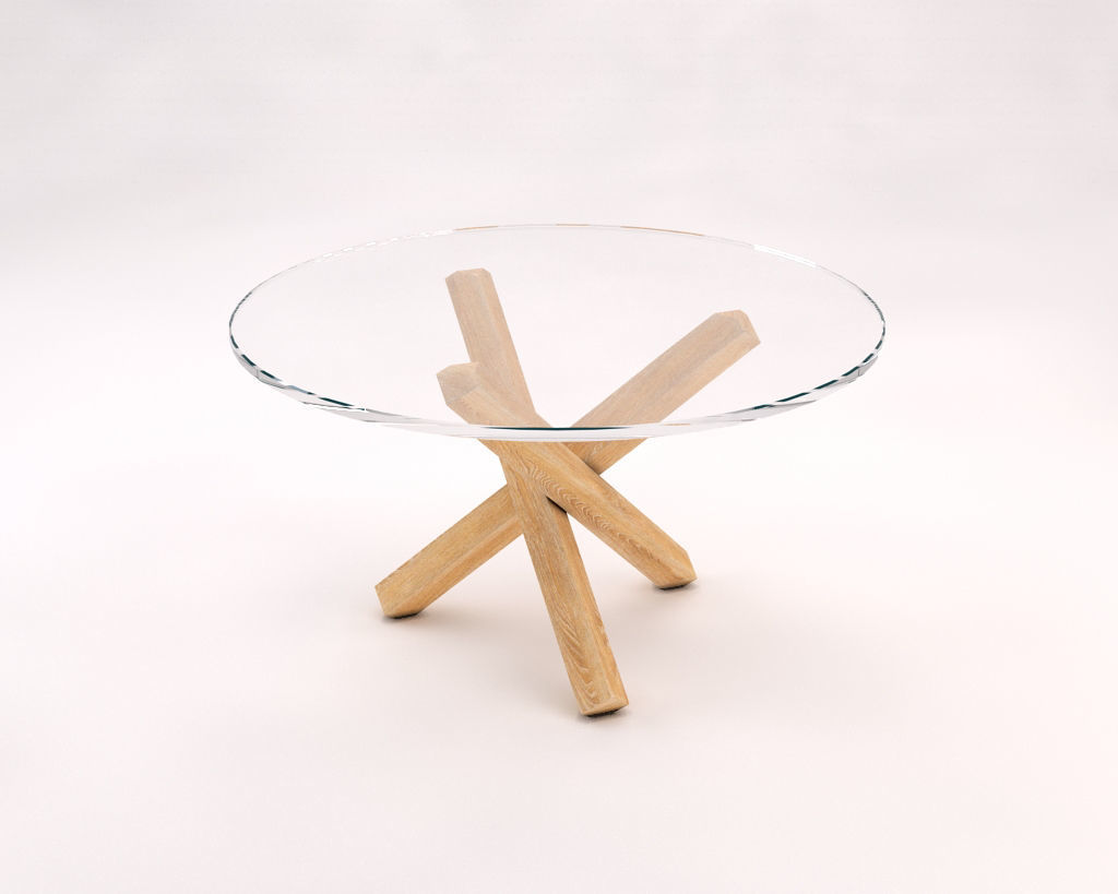 LOUNGE TABLE---Glass tray and crossed tripod  3D model_2