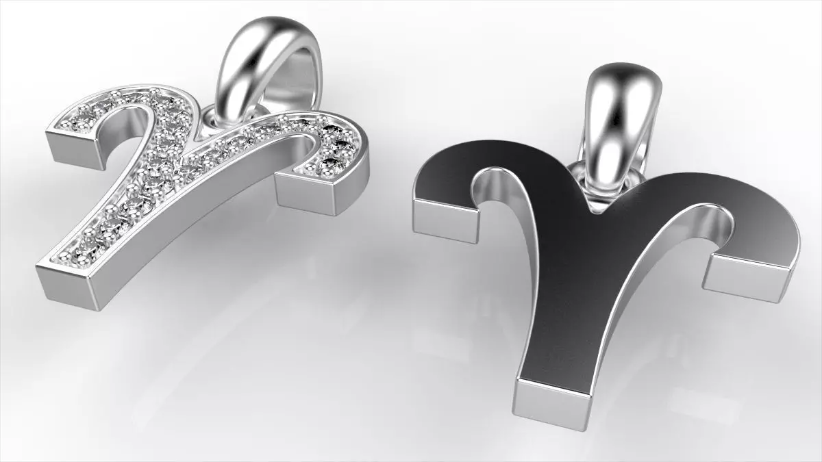 Aries pendant 3D print model_0