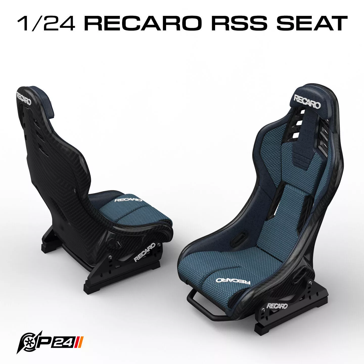 1-24th Recaro RSS Seat with Separated Pads 3D print model