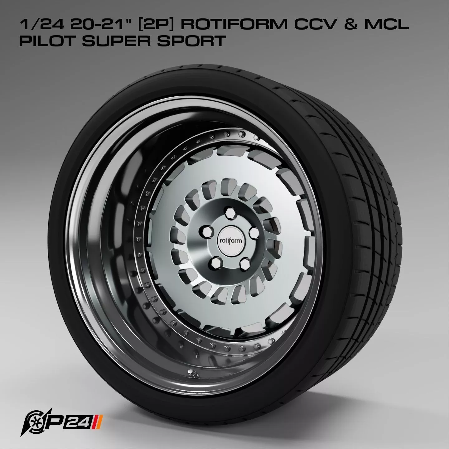 1-24th 20-21 inches 2P Rotiform CCV and MCL Pilot Super Sport 3D print model