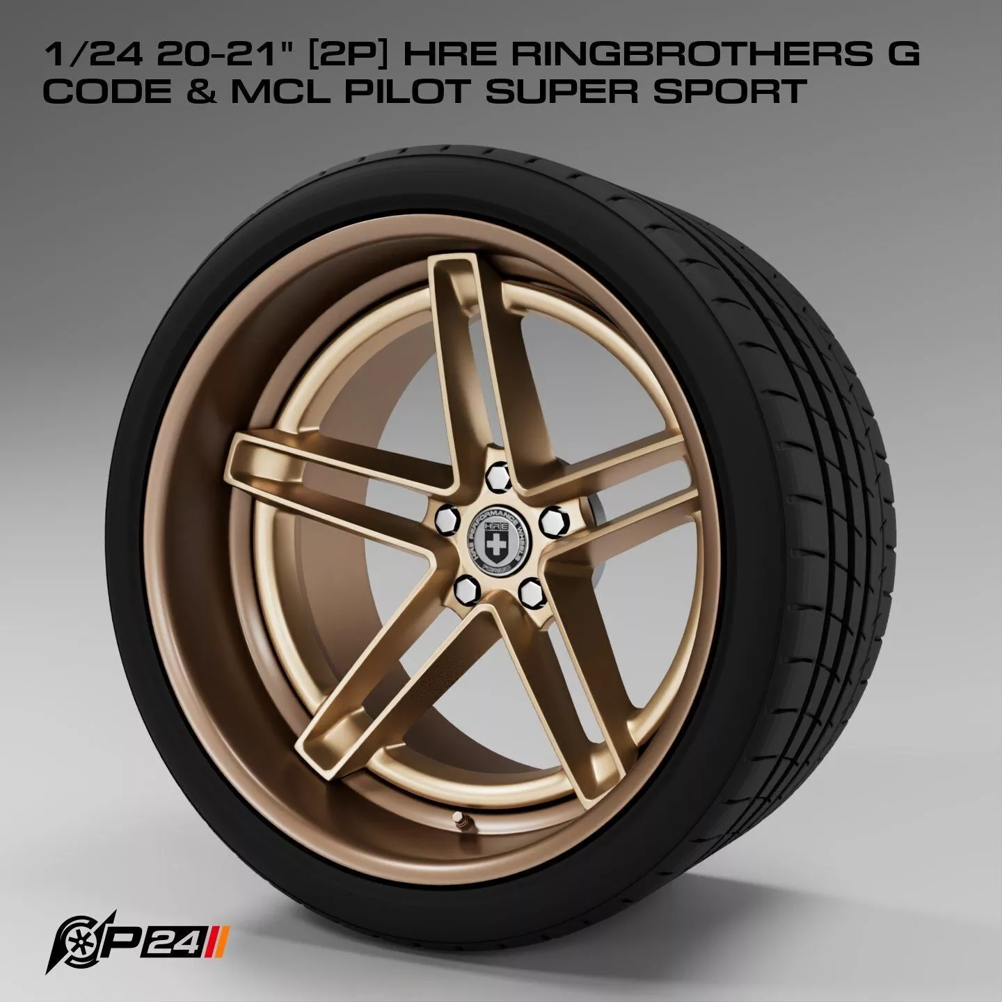 1-24th 20-21 inches 2P HRE Ringbrothers G Code and MCL Pilot ... 3D print model
