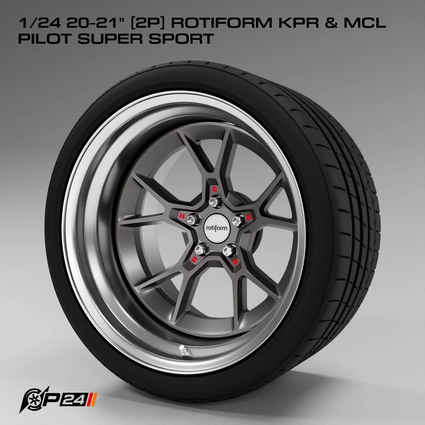 1-24th 20-21 inches 2P Rotiform KPR and MCL Pilot Super Sport 3D print model