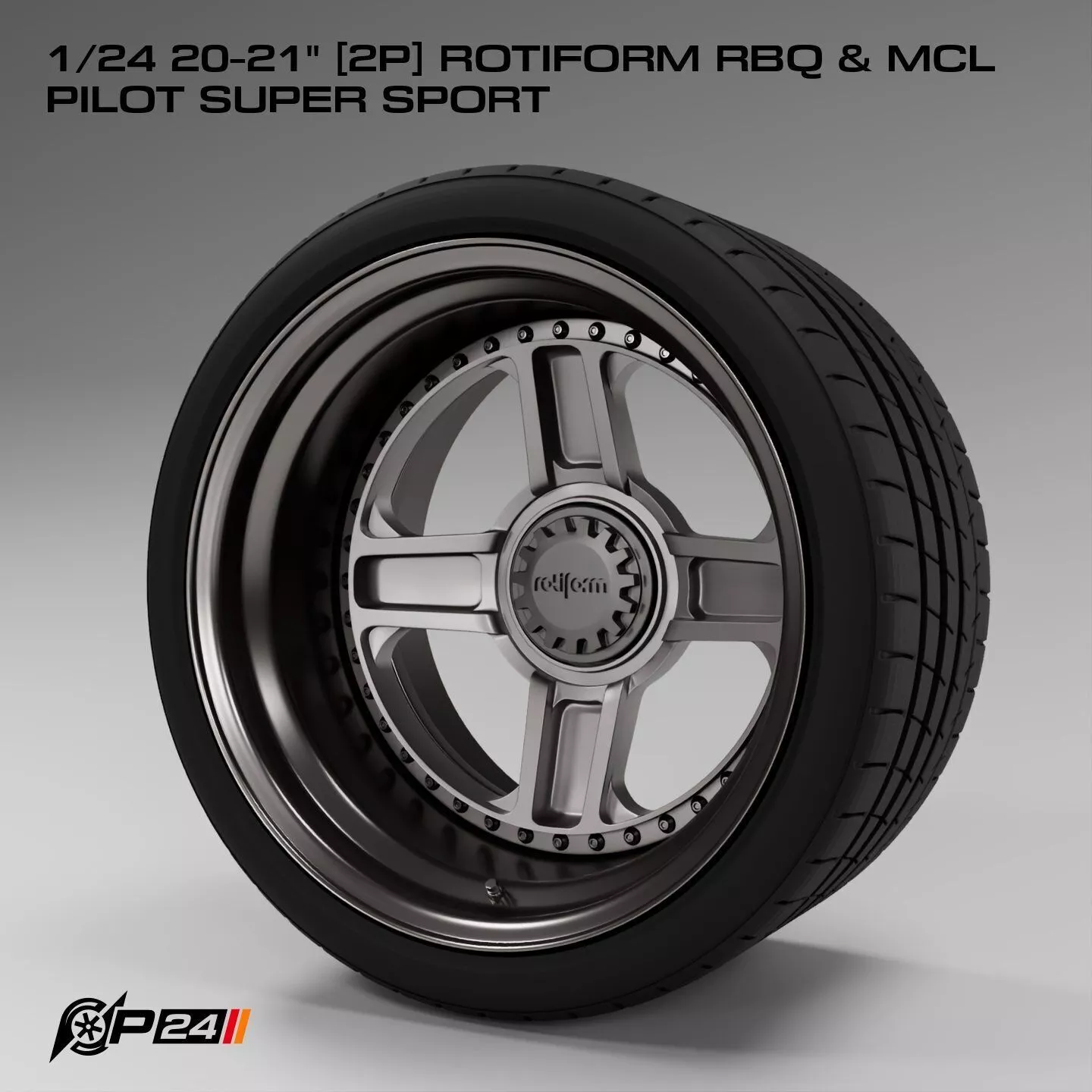 1-24th 20-21 inches 2P Rotiform RBQ and MCL Pilot Super Sport 3D print model