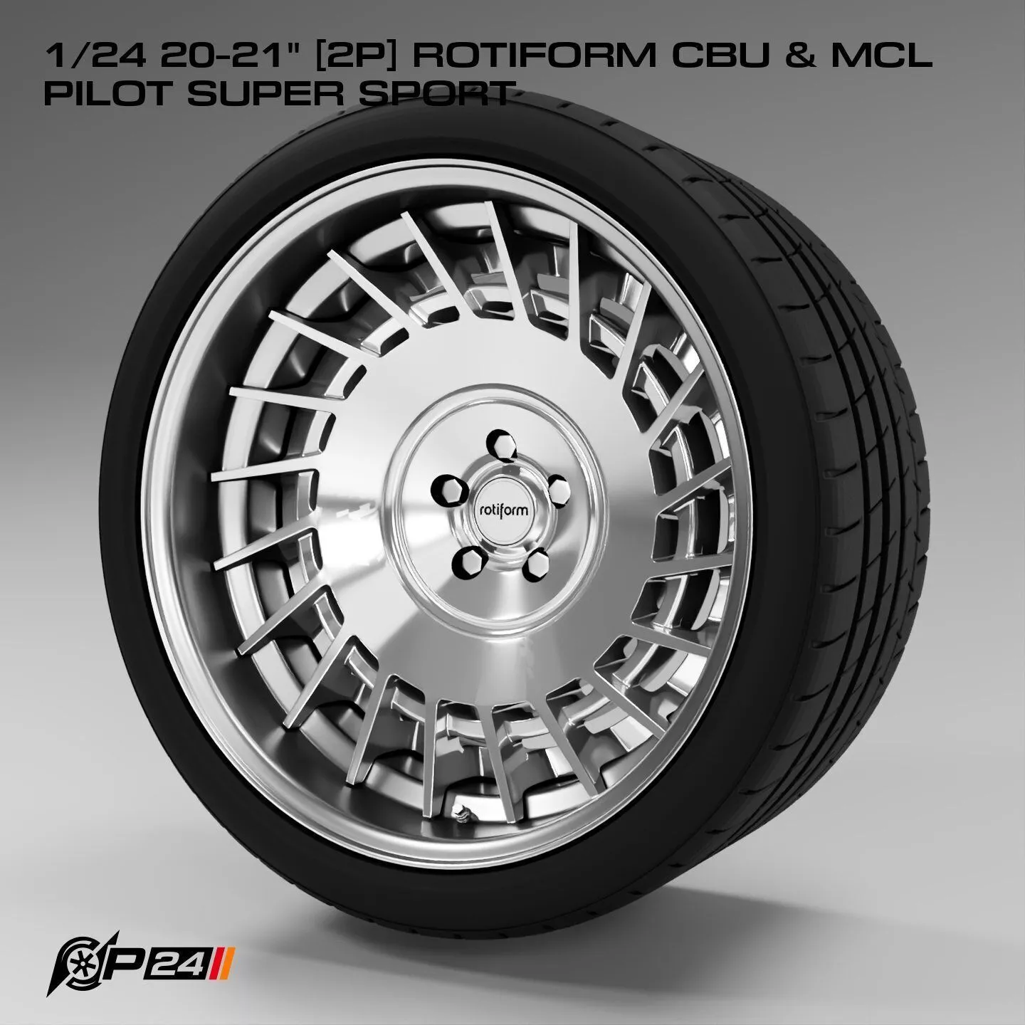 1-24th 20-21 inches 2P Rotiform CBU and MCL Pilot Super Sport 3D print model