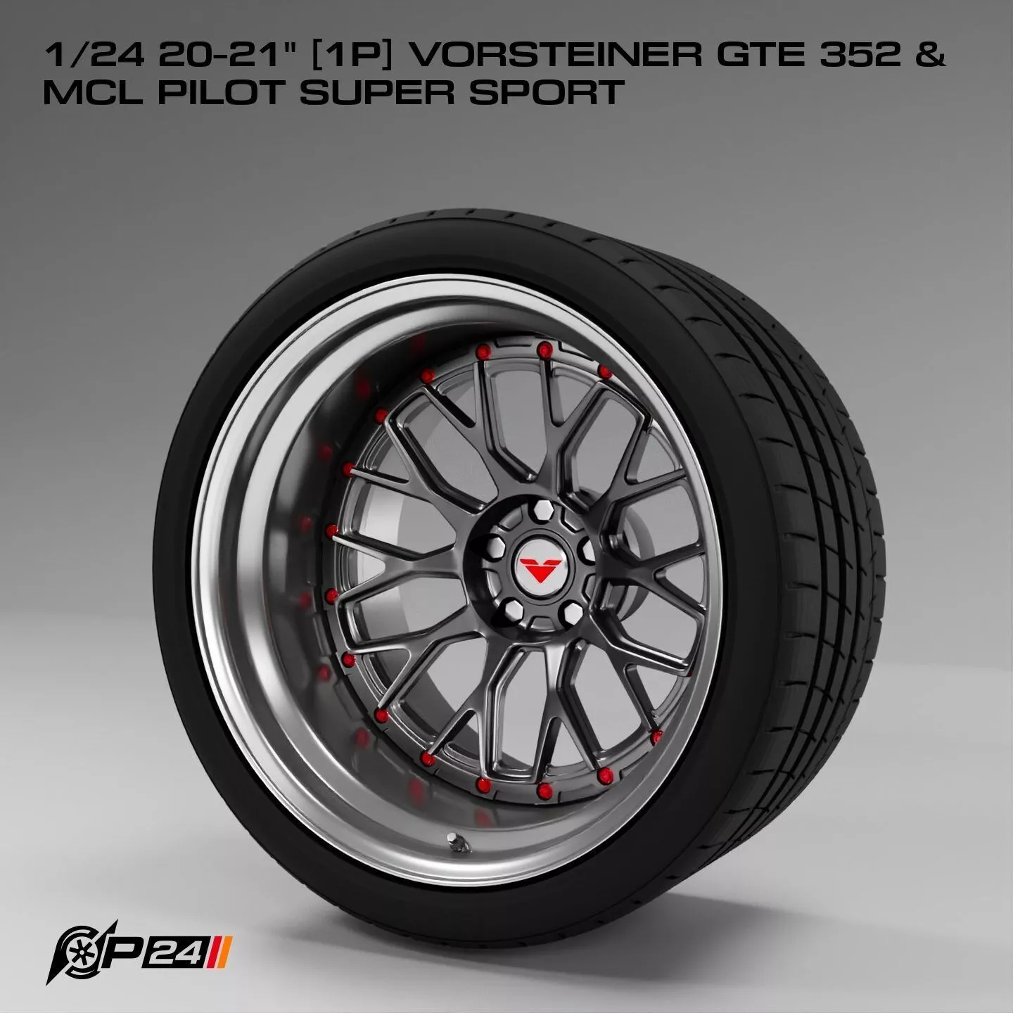 1-24th 20-21 inches 1P Vorsteiner GTE 352 and MCL Pilot Supe... 3D print model