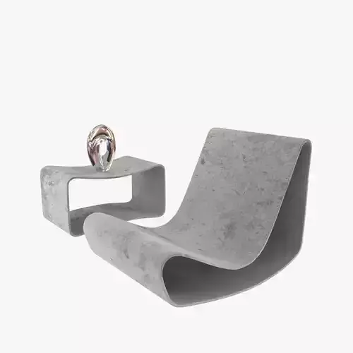 Willy Guhl Loop Chair Garden Set Eternit 3D model