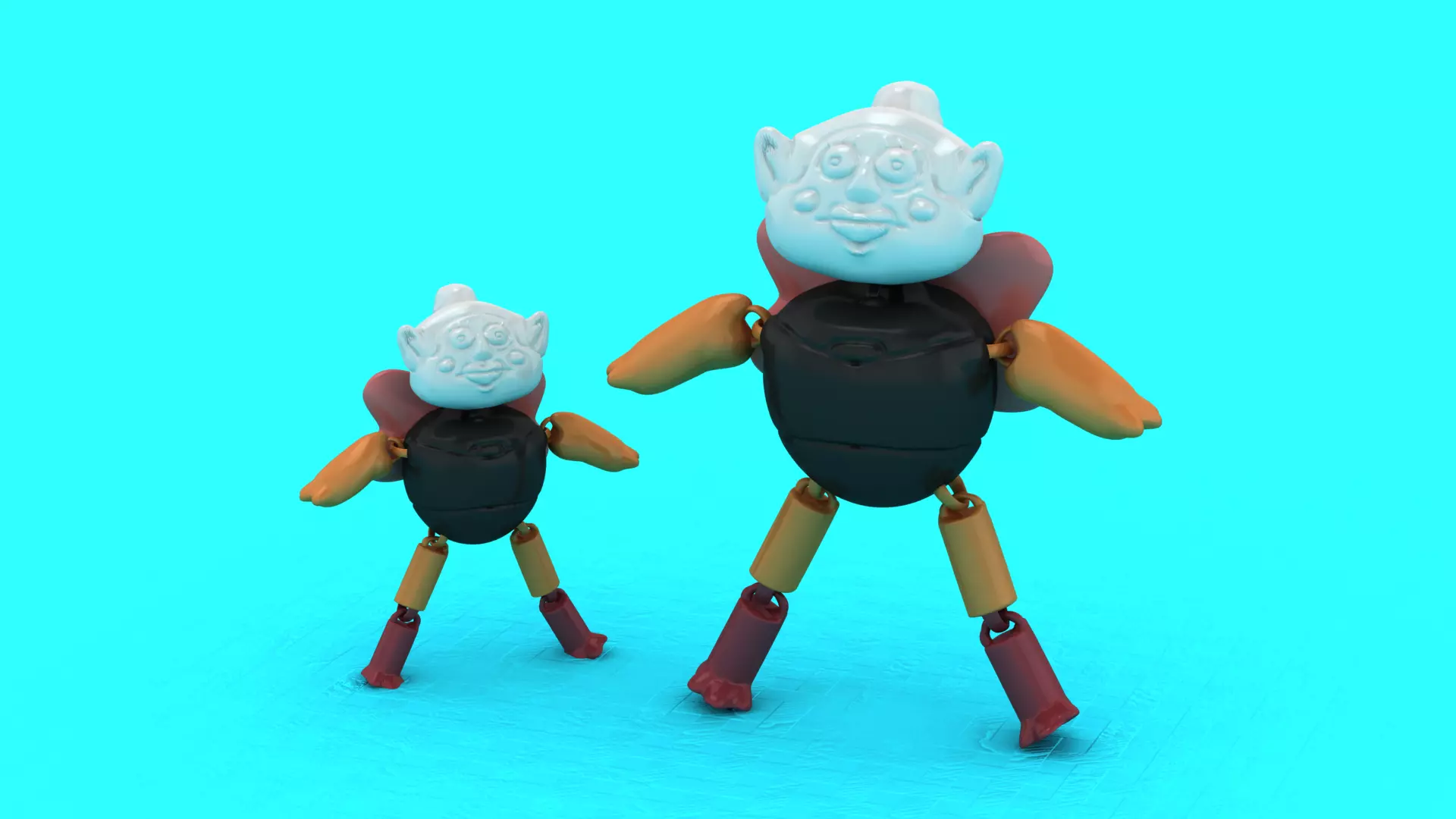 Alien Buddy Duo 3D print model