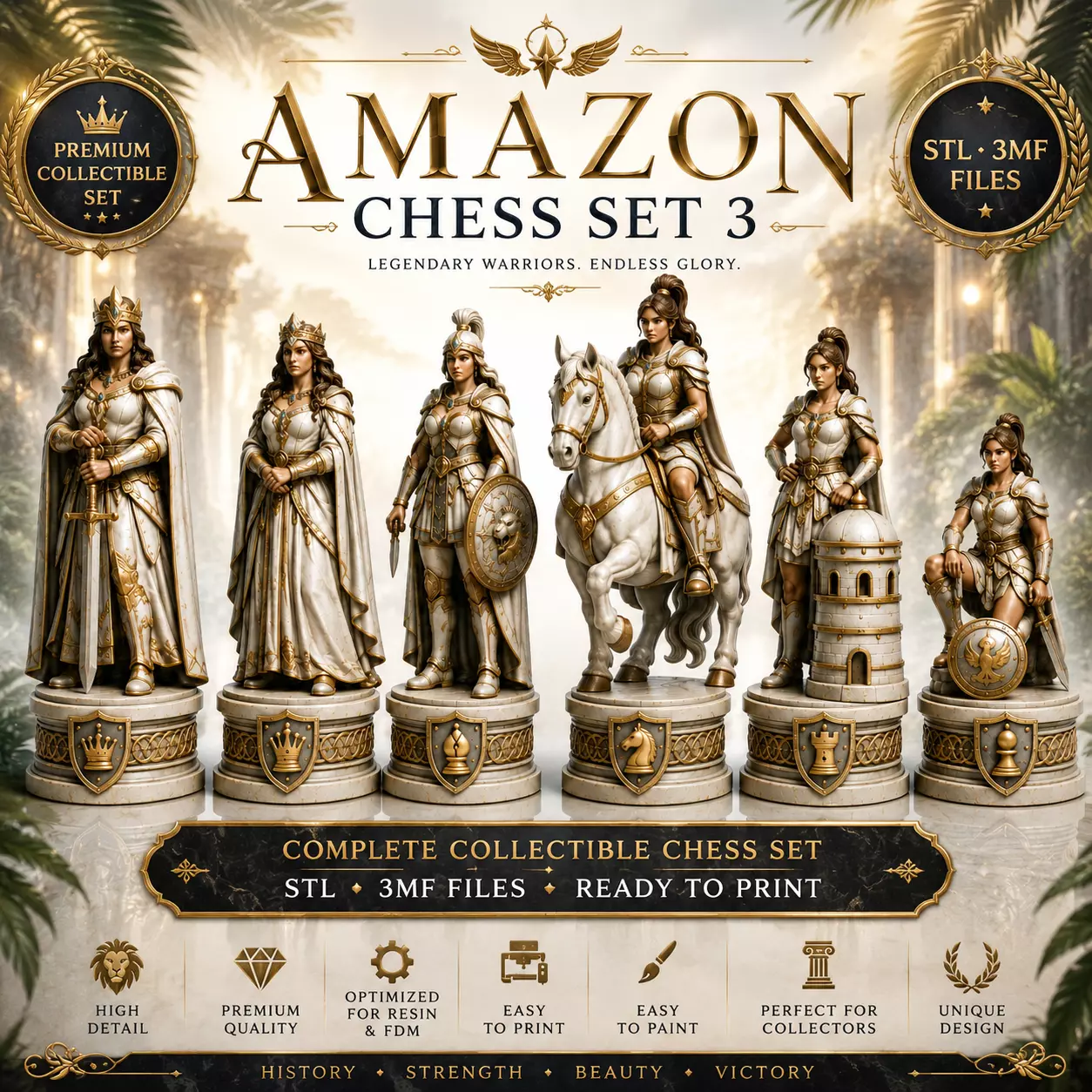 Amazon Chess Set 3 3D print model