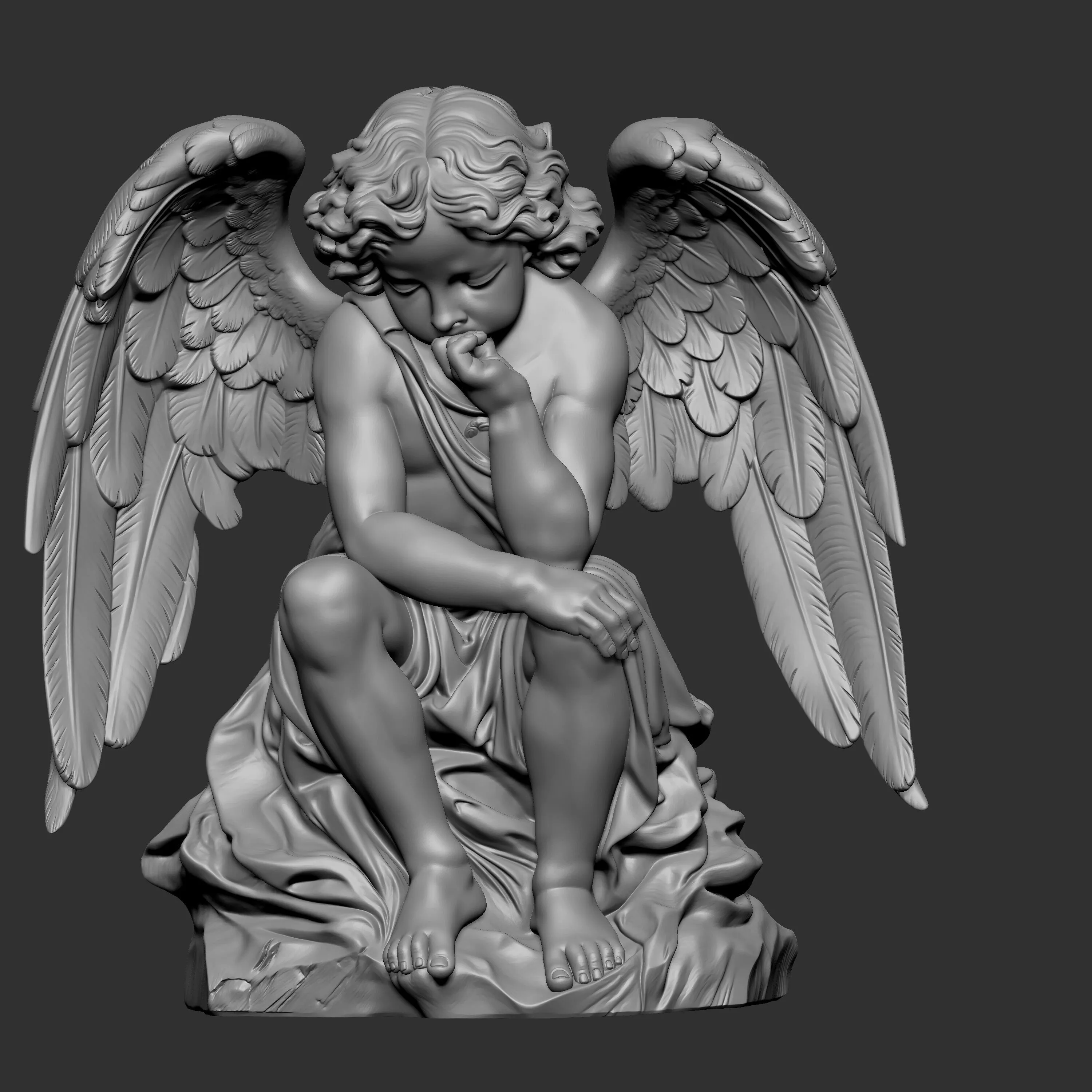 the Angel of Silent Mourning 3D print model