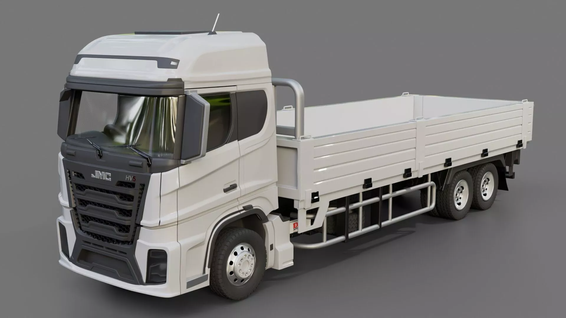 JMC Weilong HV5 Flatbed Truck 2018 3D model