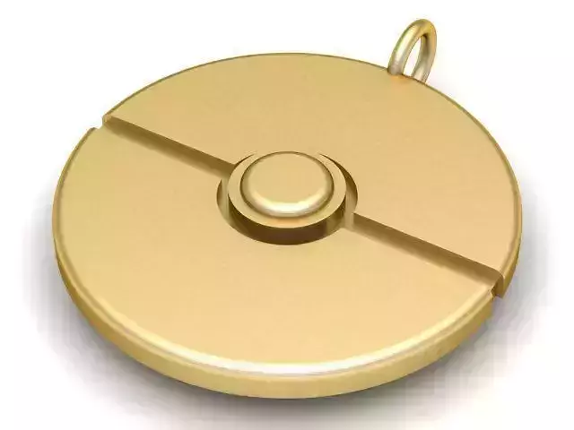 Pendant gold coin with hole in it