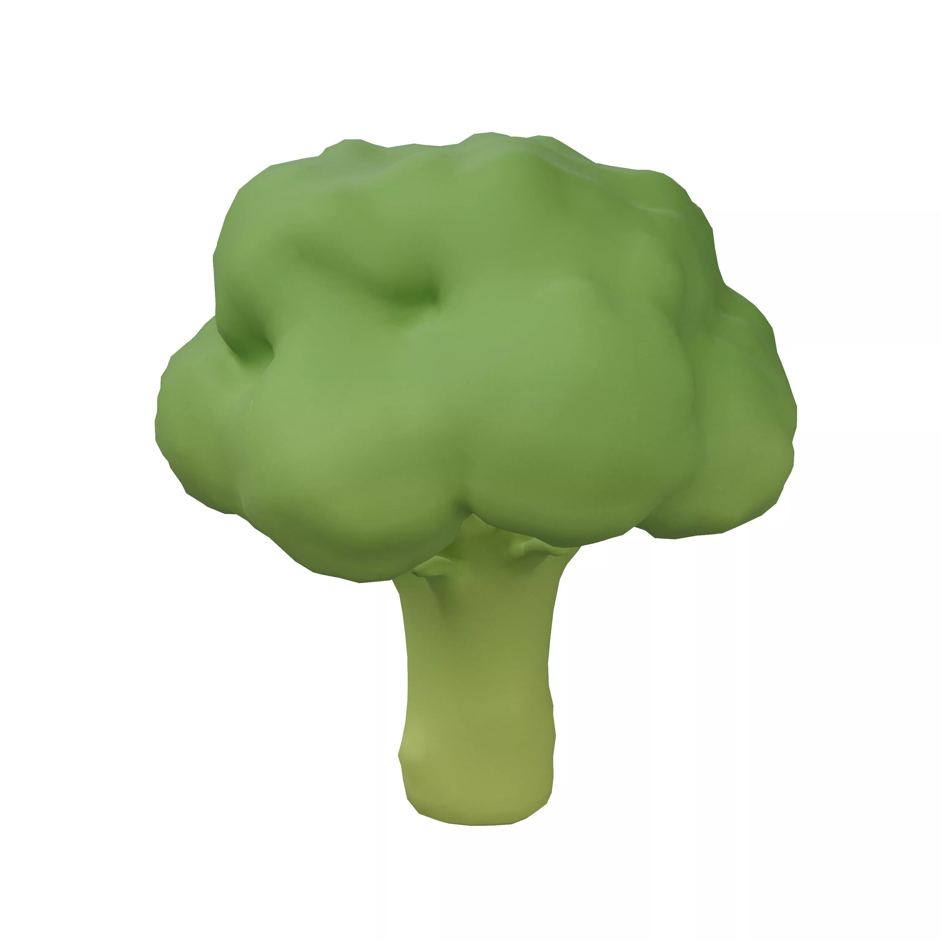 Cartoon Broccoli v2 001 Low-poly 3D model